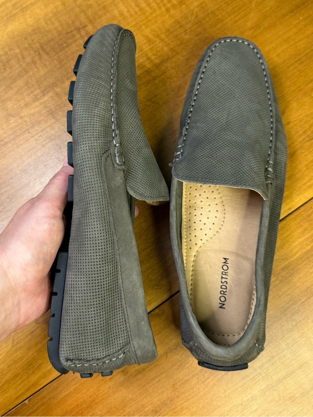 Nordstrom Leather Slip-On Loafers Driving Loafers 7
